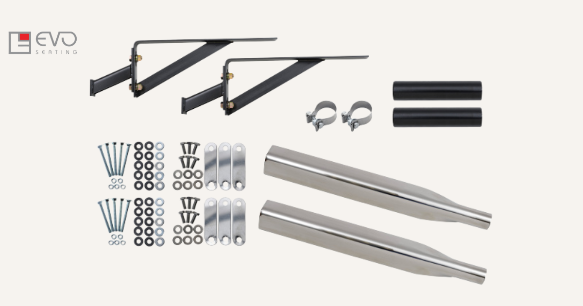 Mounting hardware & metal frame components – Structural theater seating spare parts
