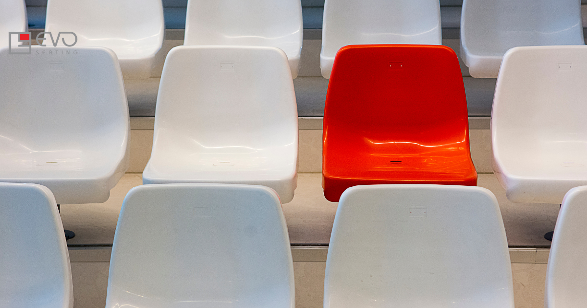 HDPE and aluminum stadium seats with safety certification