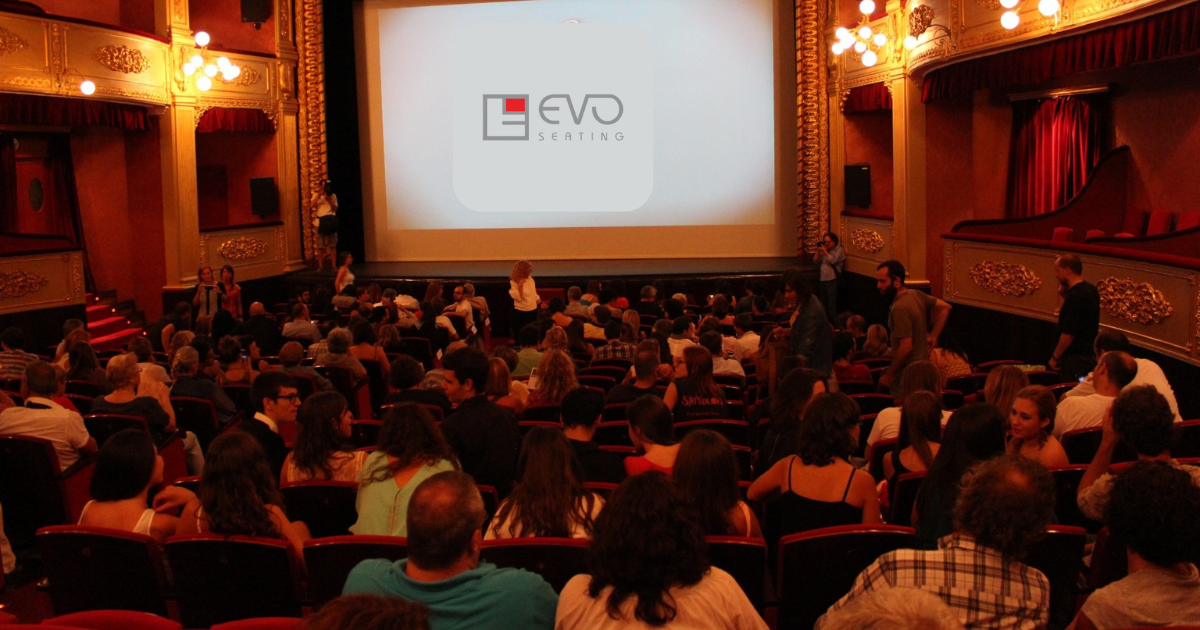 Overview of a folding theater chair factory with production lines