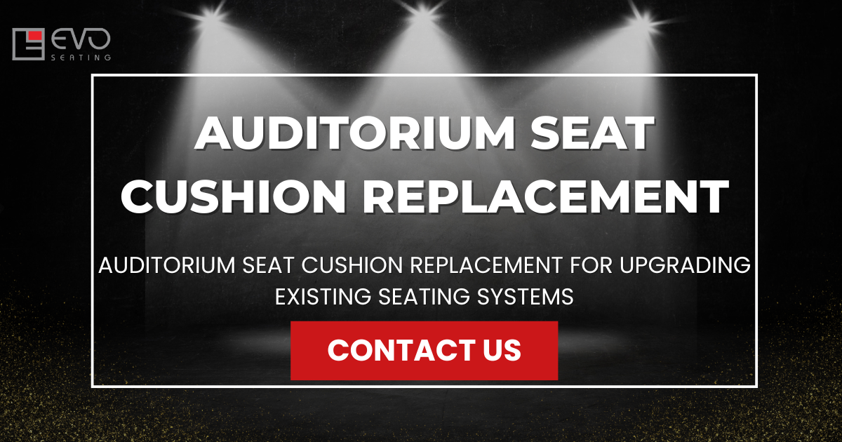 Auditorium seat cushion replacement for upgrading existing seating systems