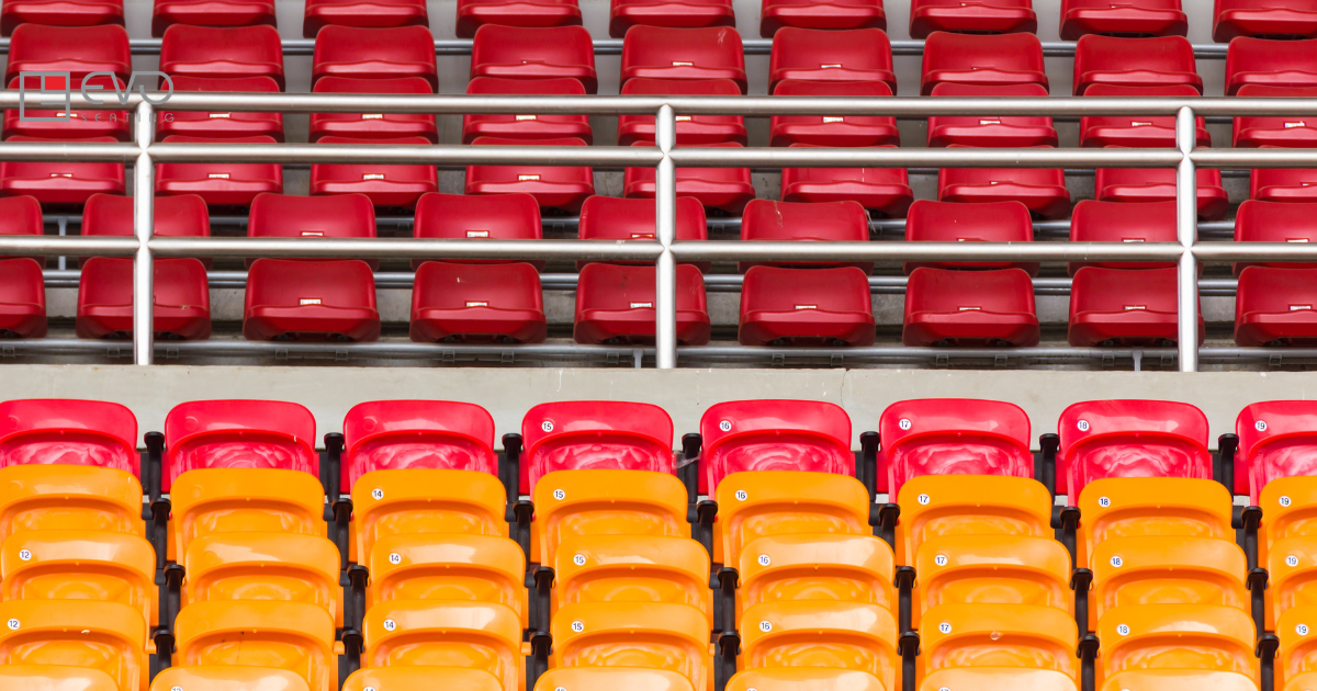 Weather resistant stadium chair parts uv resistant plastic seats anti rust metal components