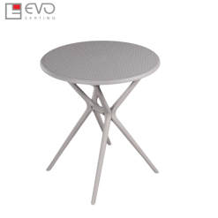 Round molded plastic table