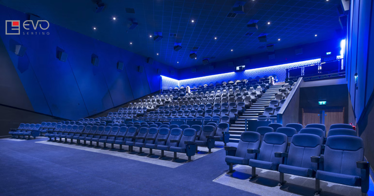 Custom theater seating layout design by experienced movie theater seating manufacturer
