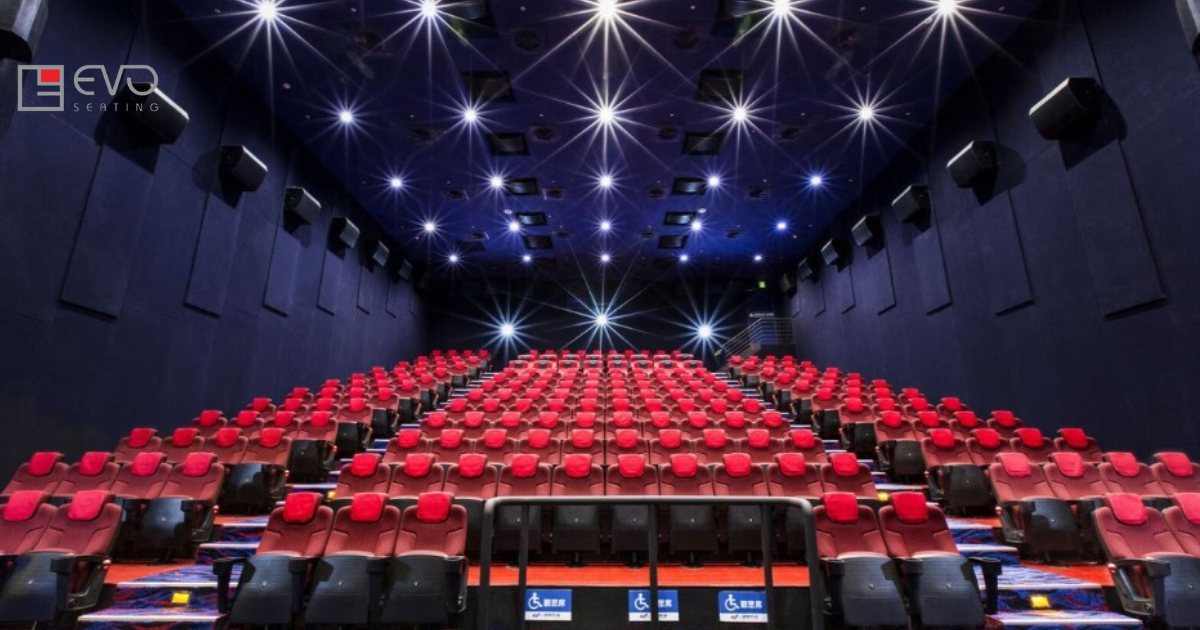 Durable and fireproof cinema seating for large commercial theater projects