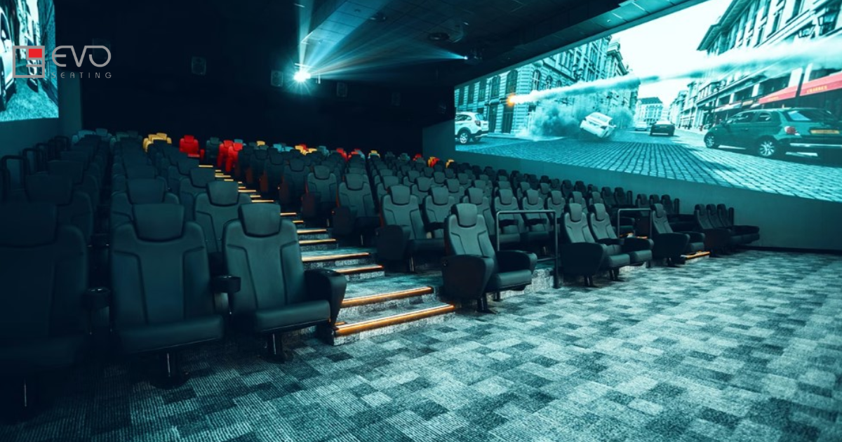Reclining cinema chairs from a professional cinema seating supplier for modern theaters