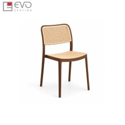 Armless rattan plastic chair