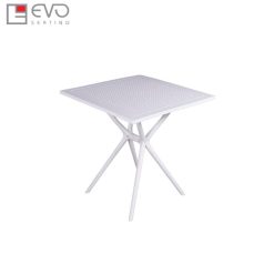 Square molded plastic table